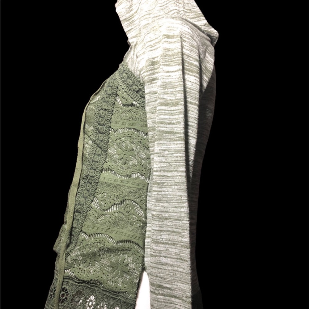 Lace detail belle du jour hooded sweatshirt